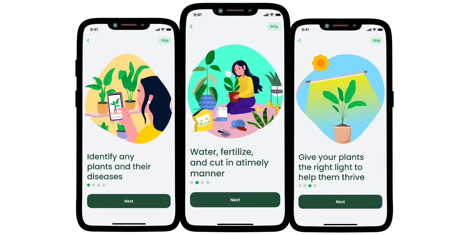 Demonstration of AI Plant Finder features.